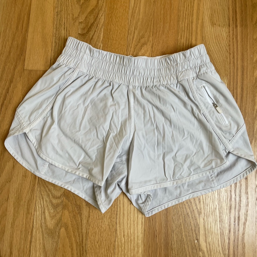 Lululemon White Tracker Shorts